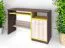 Schreibtisch Kerema 18, Farbe: Nuss / Ulme / Gelb - Abmessungen: 76 x 120 x 55 cm (H x B x T)
