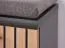 Moderne Garderobe Ringerike 06, Farbe: Anthrazit / Eiche Artisan - Abmessungen: 203 x 180 x 32 cm (H x B x T), mit Sitzkissen