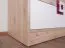 Kinderzimmer - Schrank Fabian 04, Farbe: Eiche Hellbraun / Weiß / Rosa - 190 x 80 x 40 cm (H x B x T)
