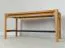 Schuhregal | Massivholz | Schuhbank | Ablagefläche mit Metallsprossen | Eichenholz geölt | Farbe: Eiche | 83 x 33 x 40 cm | Seille 06
