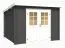 Gartenhaus G277 Carbongrau - 28 mm Blockbohlenhaus, Grundfläche: 7,26 m², Pultdach
