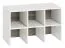 Schuhregal Knoxville 22, Farbe: Kiefer Weiß / Grau - Abmessungen: 49 x 80 x 40 cm (H x B x T), mit 6 Fächern