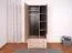 Jugendzimmer - Drehtürenschrank / Kleiderschrank Chiny 03, Farbe: Eiche / Grau - Abmessungen: 190 x 80 x 50 cm (H x B x T)