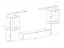 Wohnwand im außergewöhnlichen Stil Balestrand 222, Farbe: Schwarz / Eiche Wotan - Abmessungen: 160 x 320 x 40 cm (H x B x T), mit LED-Beleuchtung