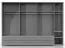 Kleiderschrank | 7 Drehtüren | 6 Schubladen | 6 Fächer | mit 4 Kleiderstangen | 317 cm breit | Farbe: Weiß Abbildung