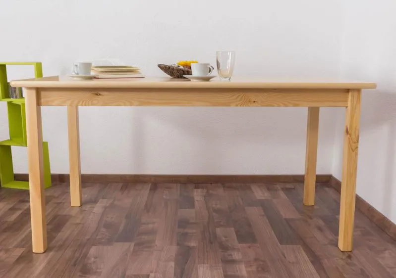 Holztisch Tisch 150x75 cm Kiefer massiv, Farbe: Natur Abbildung