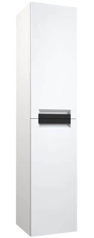 Badezimmer - Hochschrank Meerut 84, Farbe: Weiß matt – 160 x 35 x 36 cm (H x B x T)
