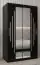 Schiebetürenschrank / Kleiderschrank mit Spiegel Tomlis 02A, Farbe: Schwarz - Abmessungen: 200 x 120 x 62 cm (H x B x T)