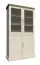 Vitrine Badile 08, Farbe: Kiefer Weiß / Braun - 187 x 87 x 39 cm (H x B x T)