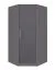 Eckschrank mit genügend Stauraum Hannut 41, Farbe: Anthrazit - Abmessungen: 190 x 95 x 95 cm (H x B x T)