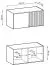 Aufsatz für Kleiderschrank Leeds 07 & 08, Farbe: Graphit - Abmessungen: 50 x 105 x 51 cm (H x B x T)