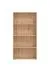 Bücherregal / Regal Knide 07, Farbe: Eiche Artisan, vier Fächer, ABS-Kantenschutz, für Wohnzimmer, Maße: 142 x 70 x 24,5 cm, schlichtes Design