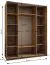 Kleiderschrank / Schiebetürenschrank | 245,5 x 200 x 64 cm | 2 Schiebetüren | 2 Kleiderstangen | 11 Fächer | 10 Einlegeböden | Farbe: Weiß | Soft-Close