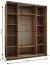 Kleiderschrank / Schiebetürenschrank | 11 Fächer | 245,5 x 190 x 64 cm | Spiegel | 2 Kleiderstangen | 2 Schiebetüren | Soft-Close | Farbe: Weiß