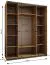 Kleiderschrank / Schiebetürenschrank | 245,5 x 190 x 64 cm | Soft-Close | Spiegel | Farbe: Weiß | 2 Schiebetüren | 11 Fächer | 2 Kleiderstangen