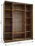 Kleiderschrank / Schiebetürenschrank | 245,5 x 200 x 64 cm | Spiegel | Soft-Close | Farbe: Eiche Artisan | 2 Kleiderstangen | 11 Fächer | 2 Schiebetüren