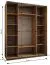 Kleiderschrank / Schiebetürenschrank | 2 Kleiderstangen | 245,5 x 200 x 64 cm | 2 Schiebetüren | Soft-Close | Spiegel | Farbe: Weiß | 11 Fächer