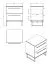 Modernes Schlafzimmer Komplett - Set B Crina, 6-teilig, ein Kleiderschrank, ein Doppelbett, zwei Nachtkommoden, eine Kommode und ein Spiegel, ABS-Kantenschutz