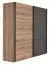 Schiebetürenschrank / Kleiderschrank Sabadell 25, Farbe: Eiche / Grau - Abmessungen: 222 x 229 x 64 cm (H x B x T)