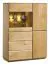 Vitrine Fazenda 16, Farbe: Natur, Eiche teilmassiv – 135 x 99 x 41 cm (H x B x T)