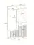 Moderne Garderobe Ringerike 04, Farbe: Anthrazit / Eiche Artisan - Abmessungen: 203 x 120 x 32 cm (H x B x T), mit Sitzkissen