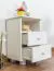 Nachtkommode Weiß 60x43x33 (HxBxT) Kiefer, 2 Schublade(n) Abbildung