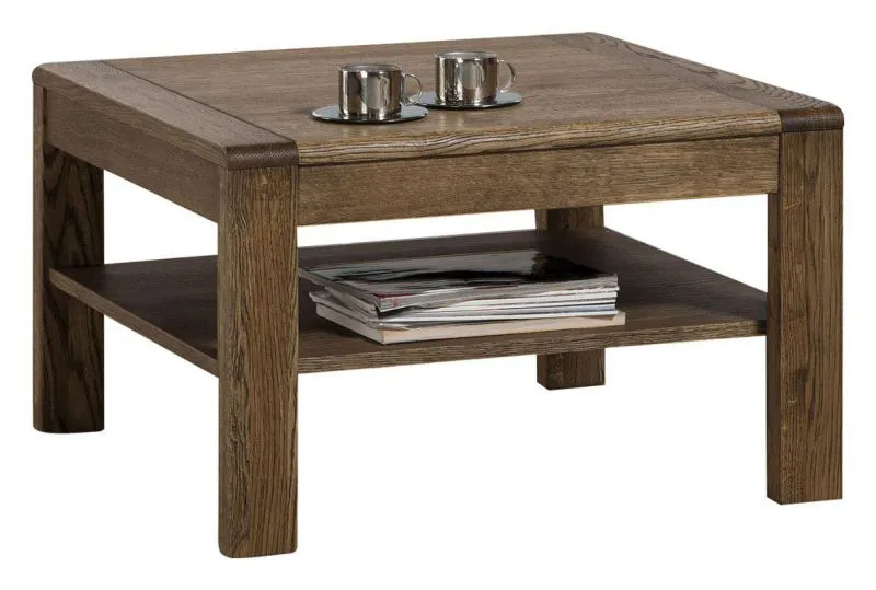 Couchtisch teilmassiv Farbe: Dunkelbraun 45x75x75 cm Wohnzimmermöbel Wohnzimmereinrichtung Abbildung