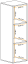 Hängeschrank mit drei Fächern Fardalen 07, Farbe: Grau - Abmessungen: 120 x 30 x 30 cm (H x B x T)