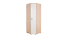 Drehtürenschrank / Eckkleiderschrank 20, Farbe: Buche / Weiß - 236 x 86 x 86 cm (H x B x T)