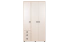 Kinderzimmer - Drehtürenschrank / Kleiderschrank Benjamin 19, Farbe: Buche / Creme - 236 x 126 x 56 cm (H x B x T)