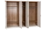 Drehtürenschrank / Kleiderschrank Lotofaga 17, Farbe: Weiß / Walnuss - 227 x 291 x 59 cm (H x B x T)