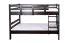 Etagenbett / Stockbett 120 x 200 cm "Easy Premium Line" K24/n, Kopf- und Fußteil gerade, Buche Massivholz Schokobraun lackiert, teilbar