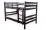 Etagenbett / Stockbett 120 x 200 cm "Easy Premium Line" K24/n, Kopf- und Fußteil gerade, Buche Massivholz Schokobraun lackiert, teilbar
