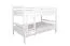 Stockbett für Erwachsene "Easy Premium Line" K24/n, Kopf- und Fußteil gerade, Buche Vollholz massiv weiß lackiert - Liegefläche: 120 x 190 cm, teilbar