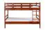 Etagenbett / Stockbett 140 x 200 cm "Easy Premium Line" K24/n, Kopf- und Fußteil gerade, Buche Massivholz Kirschfarben lackiert, teilbar