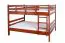 Etagenbett / Stockbett 140 x 200 cm "Easy Premium Line" K24/n, Kopf- und Fußteil gerade, Buche Massivholz Kirschfarben lackiert, teilbar