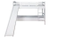 Weißes Etagenbett mit Rutsche 90 x 190 cm, Buche Massivholz Weiß lackiert, teilbar in zwei Einzelbetten, "Easy Premium Line" K25/n