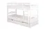 Etagenbett / Stockbett "Easy Premium Line" K18/n inkl. 2 Schubladen und 2 Abdeckblenden, Kopfteil mit Löchern, Buche Vollholz massiv Weiß - 90 x 200 cm, (B x L) teilbar