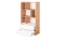 Jugendzimmer - Regal Alard 04, Farbe: Eiche / Weiß - Abmessungen: 151 x 80 x 40 cm (H x B x T)