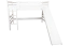 Großes weißes Etagenbett mit Rutsche 140 x 190 cm, Buche Massivholz Weiß lackiert, teilbar in zwei Einzelbetten, "Easy Premium Line" K32/n