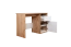 Jugendzimmer - Schreibtisch Alard 07, Farbe: Eiche / Weiß - Abmessungen: 80 x 120 x 52 cm (H x B x T)