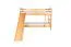 Etagenbett mit Rutsche 90 x 200 cm, Buche Massivholz Natur lackiert, teilbar in zwei Einzelbetten, "Easy Premium Line" K26/n