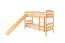 Etagenbett mit Rutsche 90 x 200 cm, Buche Massivholz Natur lackiert, teilbar in zwei Einzelbetten, "Easy Premium Line" K26/n