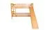 Etagenbett / Kinderbett / Stockbett mit Rutsche, 80 x 190 cm, Buche Massivholz Natur lackiert, teilbar in zwei Einzelbetten, "Easy Premium Line" K27/n