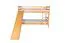 Etagenbett / Kinderbett / Stockbett mit Rutsche 80 x 190 cm, Buche Massivholz Natur lackiert, teilbar in zwei Einzelbetten, "Easy Premium Line" K28/n
