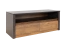 TV-Unterschrank Selun 13, Farbe: Eiche Dunkelbraun / Grau - 53 x 130 x 53 cm (H x B x T)