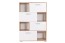 Kommode Kavieng 09, Farbe: Eiche / Weiß - Abmessungen: 130 x 90 x 40 cm (H x B x T)
