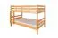 Etagenbett / Stockbett 120 x 190 cm für Kinder "Easy Premium Line" K24/n, Kopf- und Fußteil gerade, Buche Massivholz Natur lackiert, teilbar