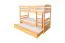 Etagenbett / Stockbett 90 x 200 cm "Easy Premium Line" K17/n inkl. Liegeplatz und 2 Abdeckblenden, Buche Massivholz Natur lackiert, teilbar