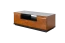 TV-Schrank "Postira" 12, Farbe: Walnuss / Schwarz, teilmassiv - Abmessungen: 42 x 122 x 51 cm (H x B x T)